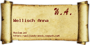 Wellisch Anna névjegykártya
